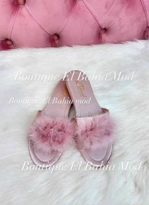 Mule plat satiné rose