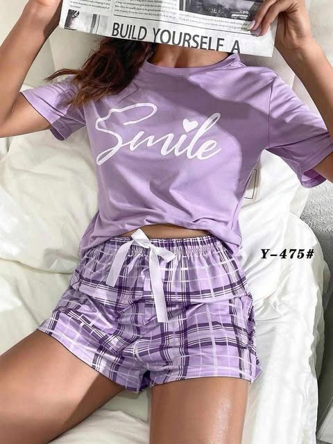 pyjama short voilet