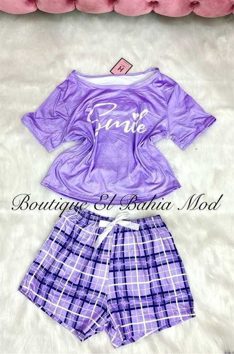 pyjama short voilet
