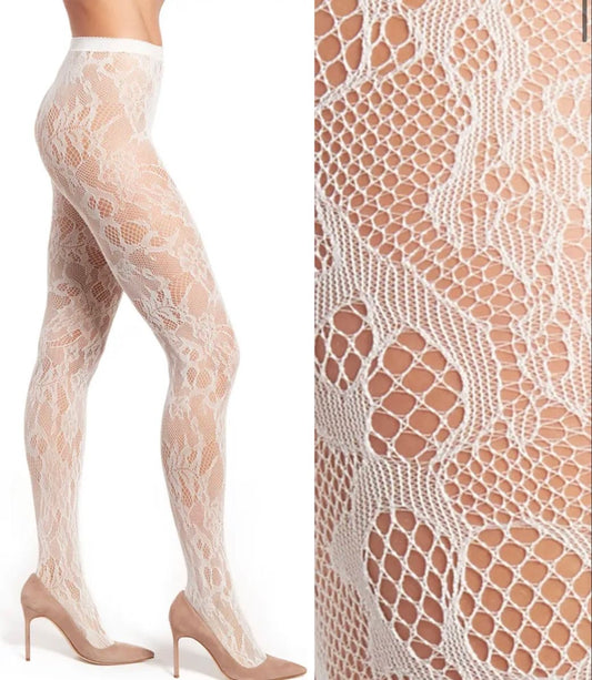 Les bas dentelle blanc